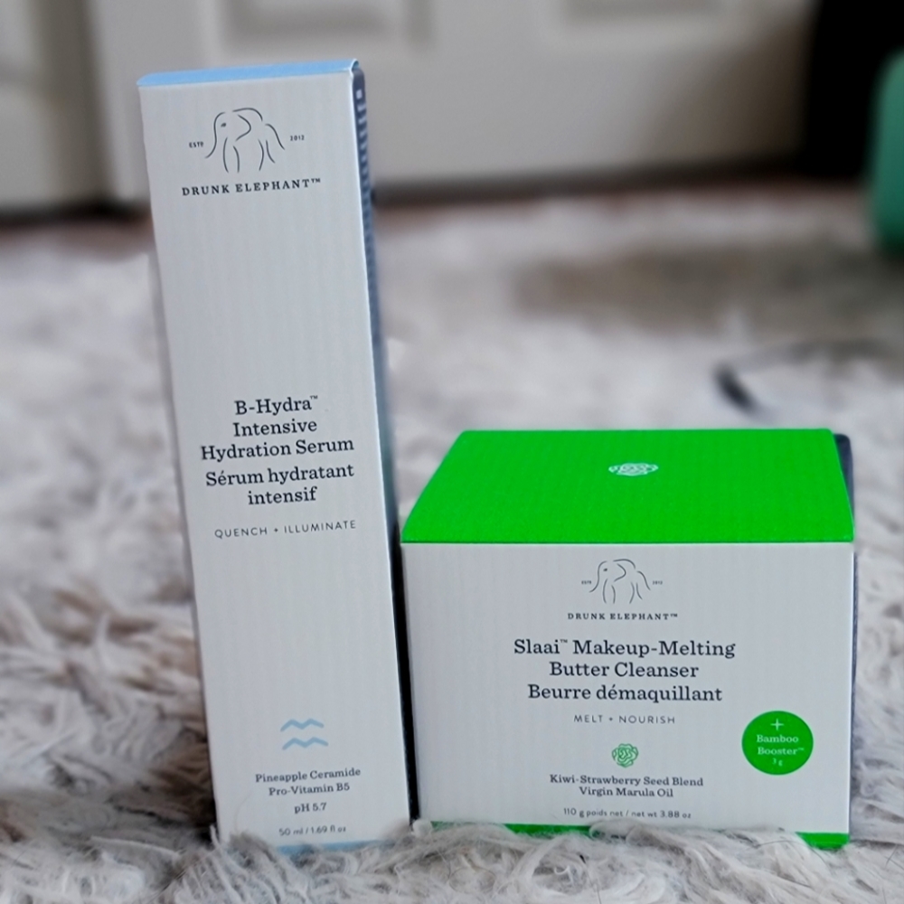 Drunk Elephant B-Hydra & Slaai cleansing balm duo